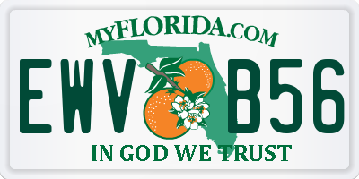 FL license plate EWVB56