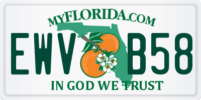 FL license plate EWVB58