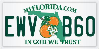 FL license plate EWVB60