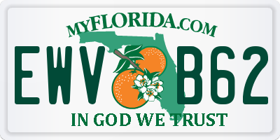 FL license plate EWVB62