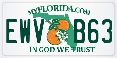 FL license plate EWVB63