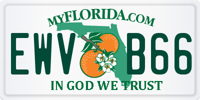 FL license plate EWVB66