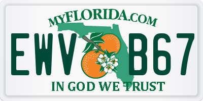 FL license plate EWVB67