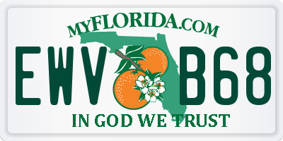 FL license plate EWVB68