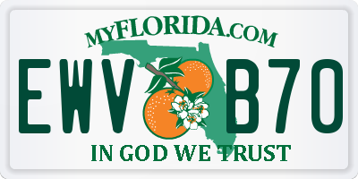 FL license plate EWVB70