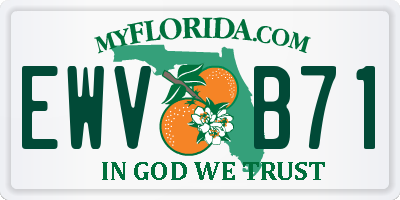 FL license plate EWVB71