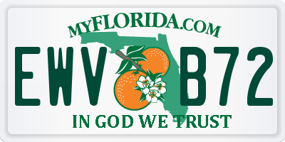 FL license plate EWVB72