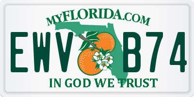 FL license plate EWVB74