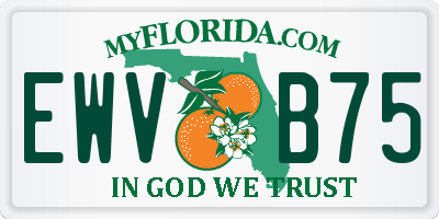 FL license plate EWVB75