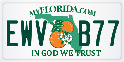 FL license plate EWVB77