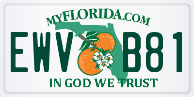 FL license plate EWVB81