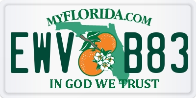 FL license plate EWVB83