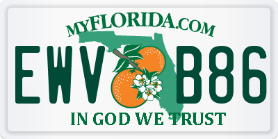 FL license plate EWVB86