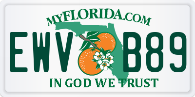 FL license plate EWVB89