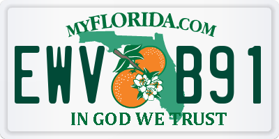 FL license plate EWVB91
