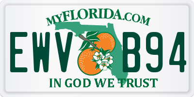 FL license plate EWVB94