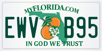 FL license plate EWVB95