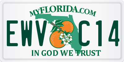 FL license plate EWVC14