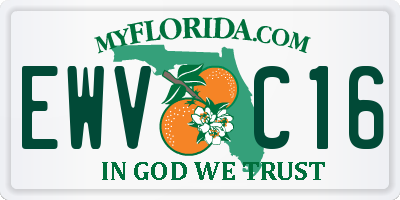FL license plate EWVC16