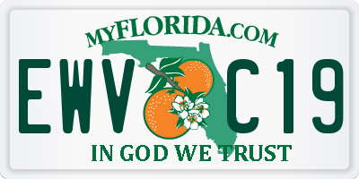 FL license plate EWVC19