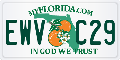 FL license plate EWVC29