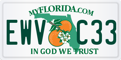 FL license plate EWVC33
