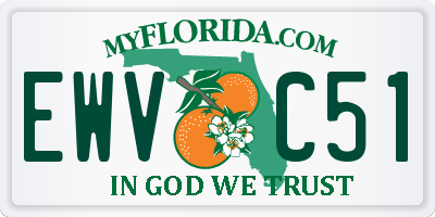 FL license plate EWVC51