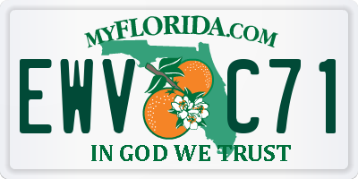 FL license plate EWVC71