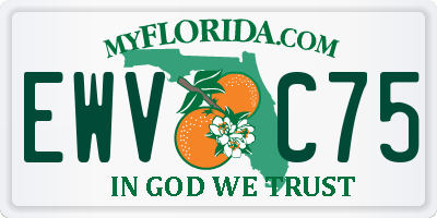 FL license plate EWVC75