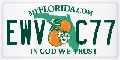 FL license plate EWVC77