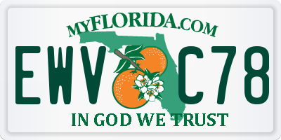 FL license plate EWVC78