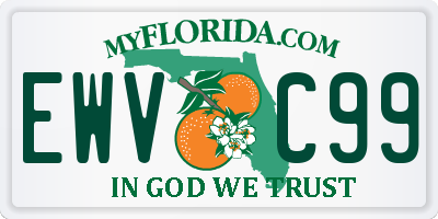 FL license plate EWVC99