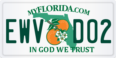 FL license plate EWVD02