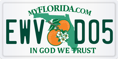 FL license plate EWVD05