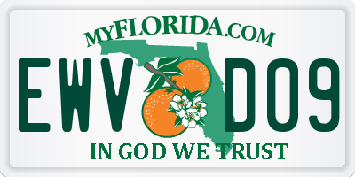 FL license plate EWVD09