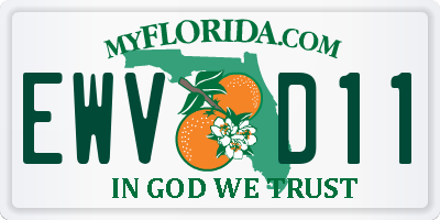 FL license plate EWVD11