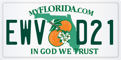 FL license plate EWVD21