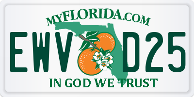 FL license plate EWVD25