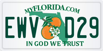 FL license plate EWVD29