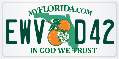 FL license plate EWVD42