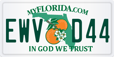 FL license plate EWVD44