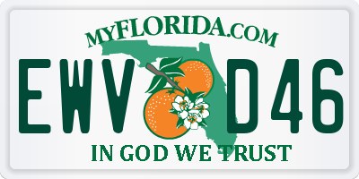 FL license plate EWVD46