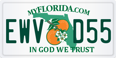 FL license plate EWVD55
