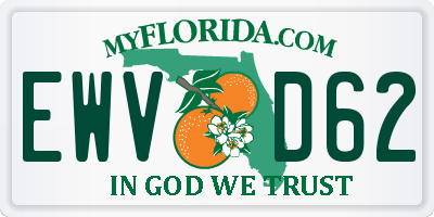 FL license plate EWVD62