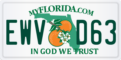 FL license plate EWVD63