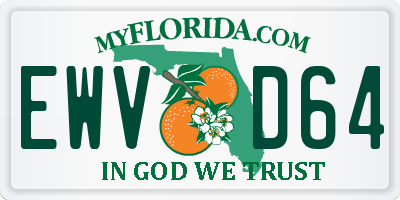 FL license plate EWVD64