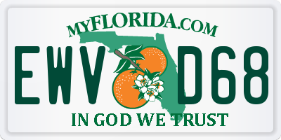 FL license plate EWVD68