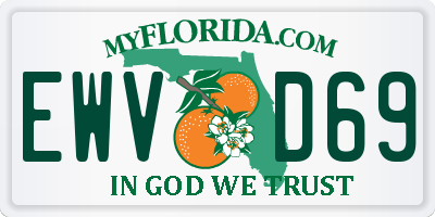 FL license plate EWVD69