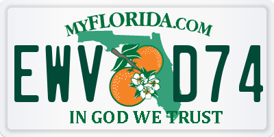 FL license plate EWVD74