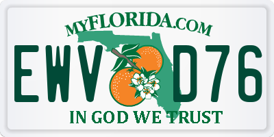 FL license plate EWVD76